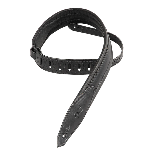 Levy's Leathers - MSS80-BLK - 2" Wide Black Veg-tan Guitar Strap