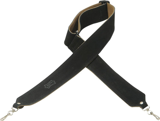 Levy's Leathers - M9S-BLK - 2" Wide Black Suede Banjo Strap