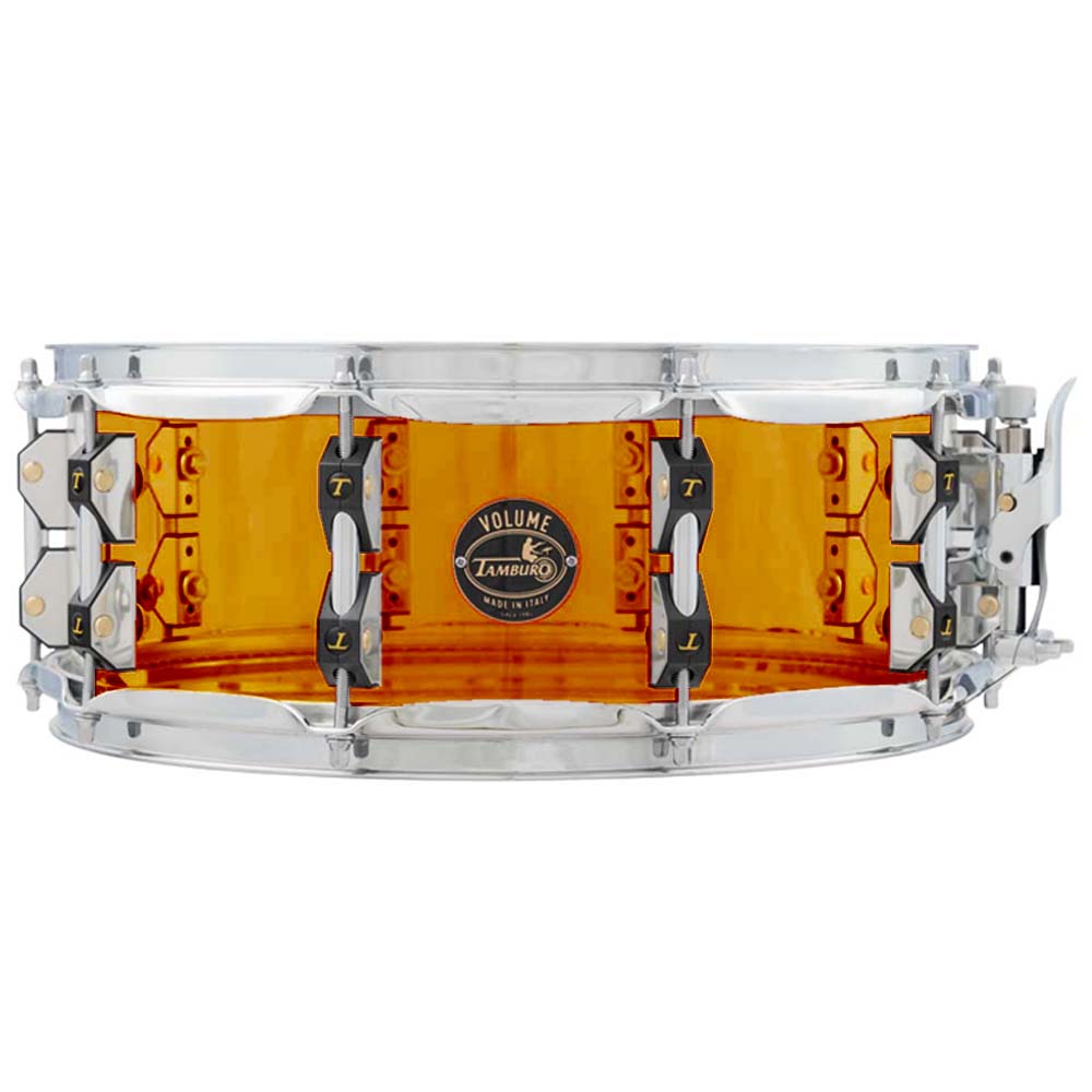 Tamburo VOLUME Series Seamless-Acrylic Snare Drum (14" x 6.5") - Orange