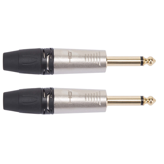 DieHard DHJ63MNK2 ONEHERO 1/4" Mono jack plug (Nickel, 2-pack)