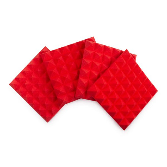 GFW-ACPNL1212PRED-4PK - 4 Pack of Red 12x12" Acoustic Pyramid Panel