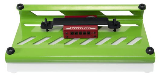 GPB-LAK-GR - Green Aluminum Pedal Board; Small w/ Carry Bag