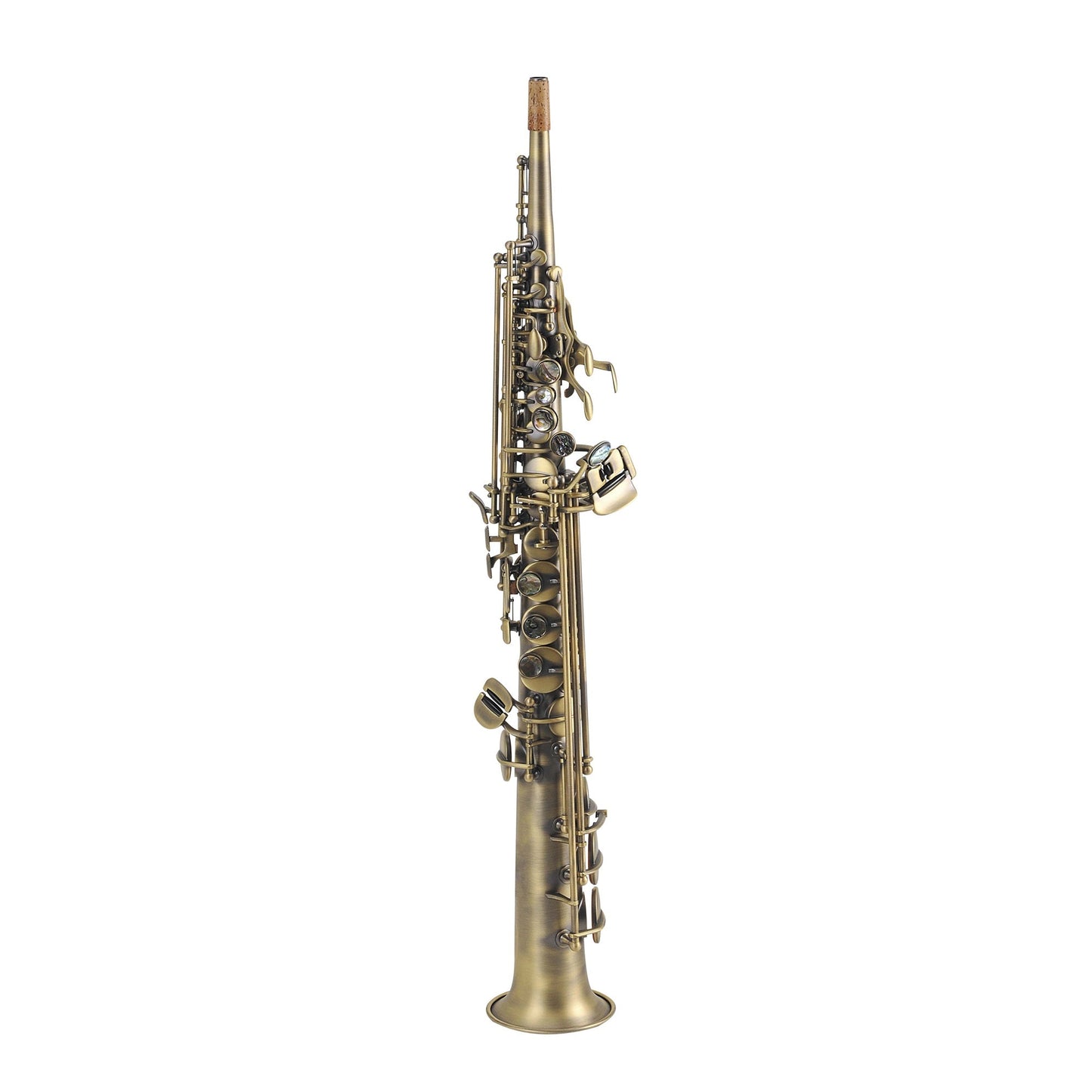 Grassi GR ACSS200BR Soprano Saxophone in B&#9837; Vintage Jazz Bronzed (Academy Series)