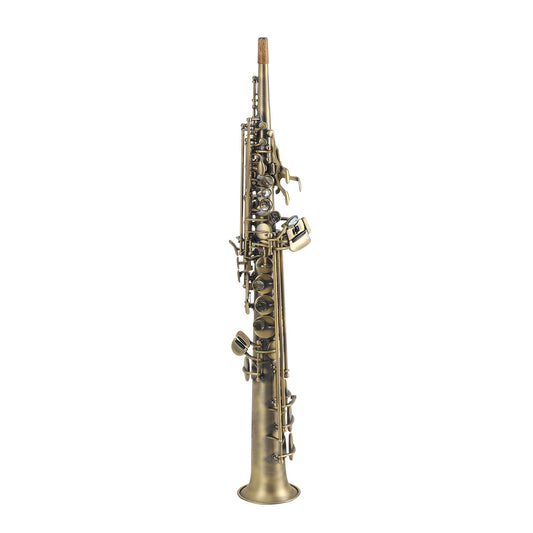 Grassi GR ACSS200BR Soprano Saxophone in B&#9837; Vintage Jazz Bronzed (Academy Series)