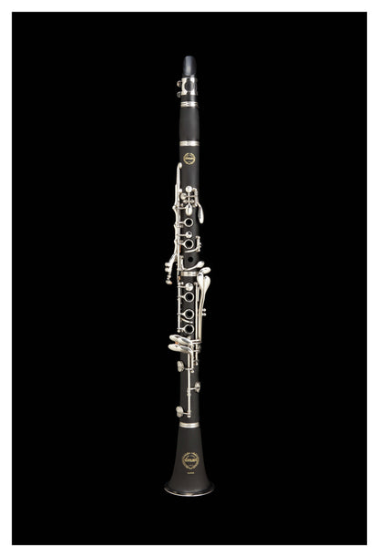 Grassi GR CL20SK Clarinet in B&#9837; 17 Keys Student Kit ABS Body Wood Like Finish Black (Master Series)