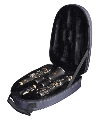 Grassi GR CL20SK Clarinet in B&#9837; 17 Keys Student Kit ABS Body Wood Like Finish Black (Master Series)