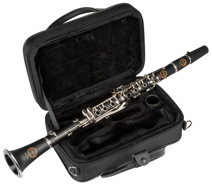 Grassi GR CL300 Clarinet in B&#9837; 17 Keys Pisoni Pads ABS Body Wood Like Finish Black (Master Series)
