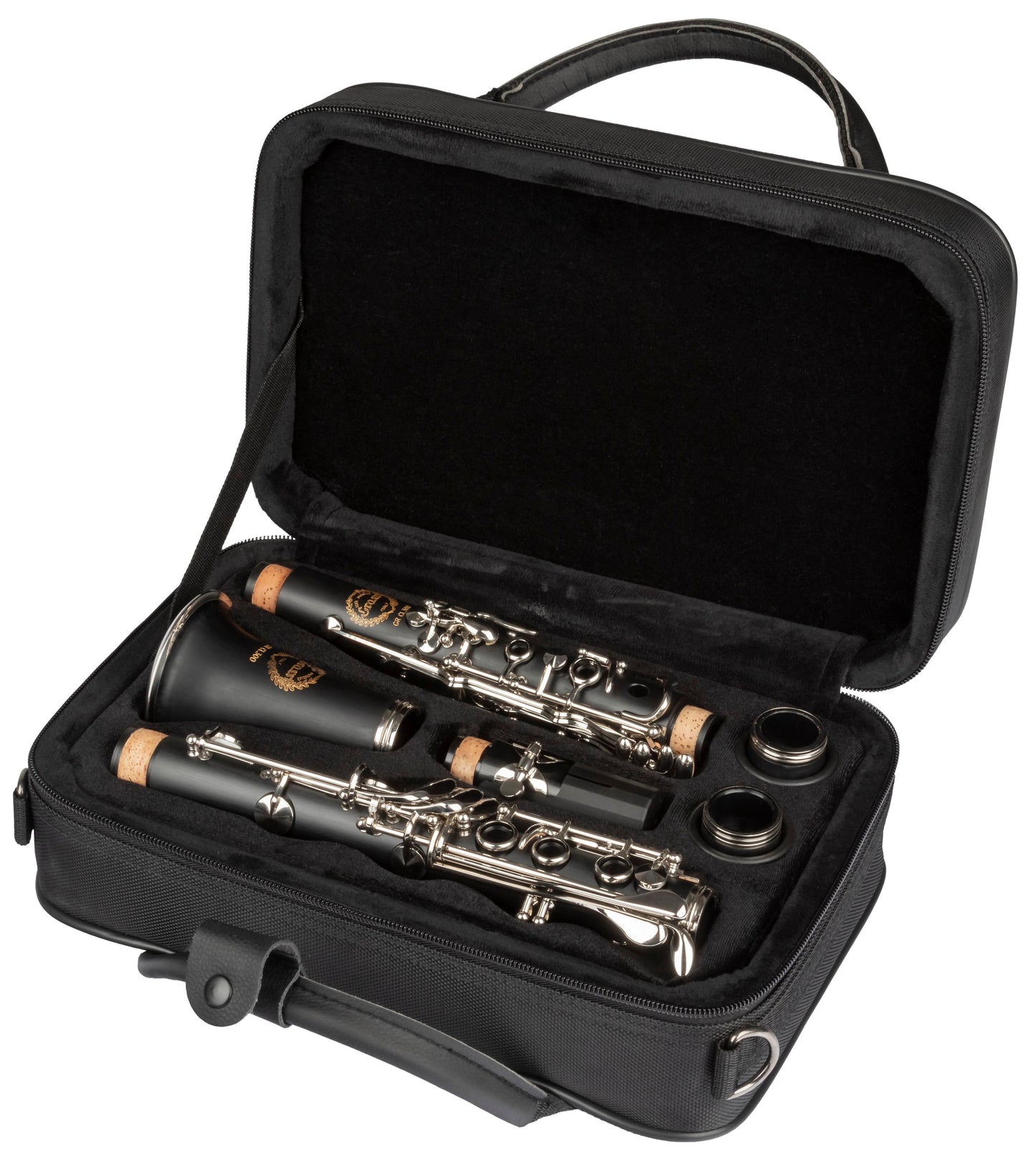 Grassi GR CL300 Clarinet in B&#9837; 17 Keys Pisoni Pads ABS Body Wood Like Finish Black (Master Series)