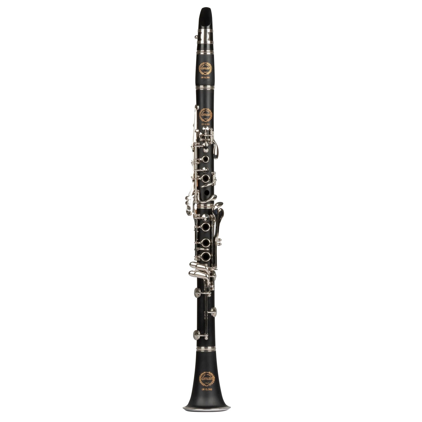 Grassi GR CL300 Clarinet in B&#9837; 17 Keys Pisoni Pads ABS Body Wood Like Finish Black (Master Series)