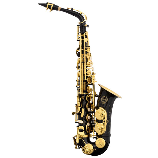 Grassi GR SAL700BK Alto Saxophone in E&#9837; Black and Yellow Brass Lacquered (School Series)