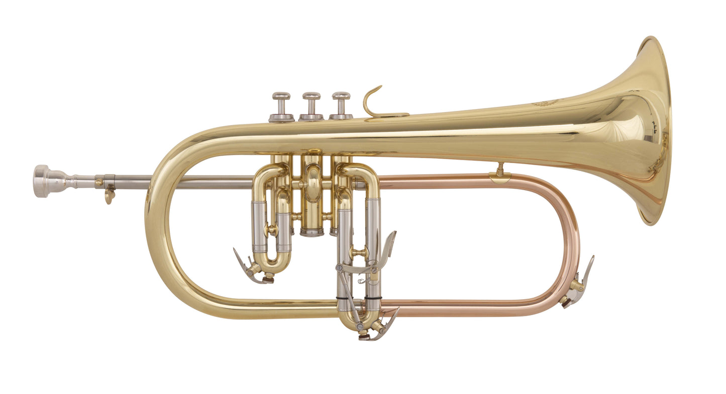 Grassi GR SSFLH570 Flugelhorn with Trigger in B&#9837; Yellow Brass Lacquered (School Series)