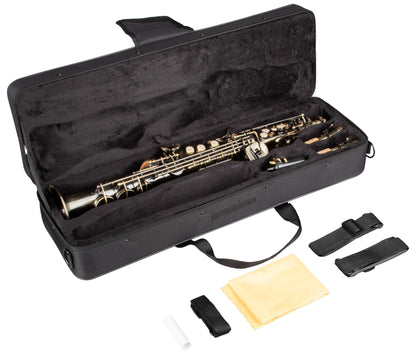Grassi GR SSP830 Soprano Saxophone in B&#9837; with 2 Necks Antique Finish (School Series)