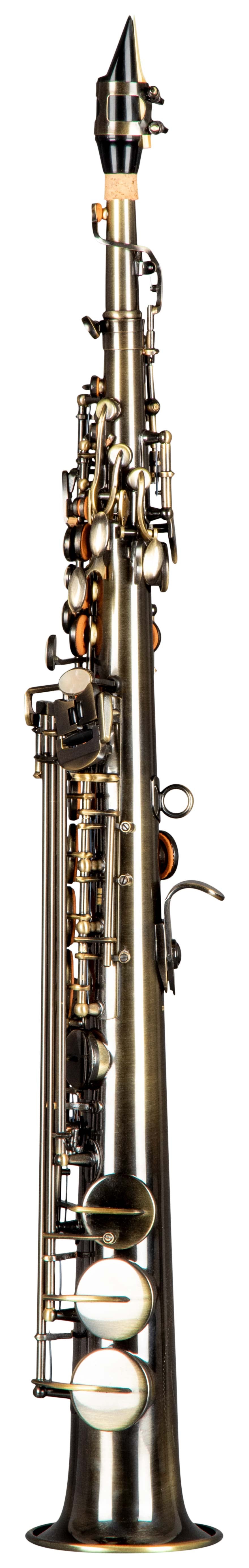 Grassi GR SSP830 Soprano Saxophone in B&#9837; with 2 Necks Antique Finish (School Series)