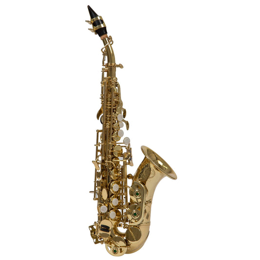 Grassi GR SSPC800MKII Curved Soprano Saxophone in B&#9837; Brass Lacquered (School Series)