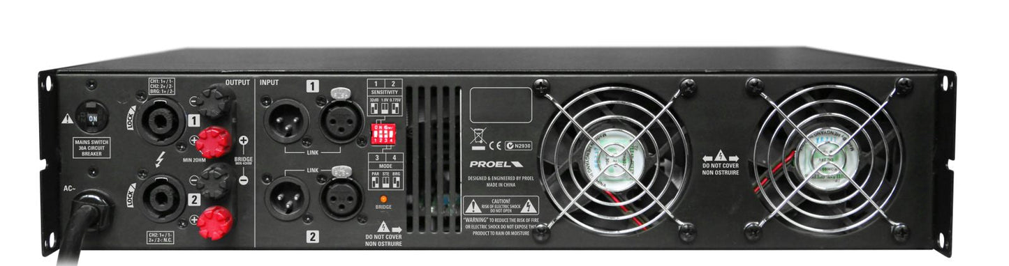 Proel HPX8000 Class I Stereo Power Amplifier 2 x 3900 W at 2 ohm