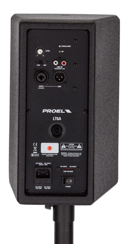 Proel LT6A LITE Series Active 2-Way 6" Loudspeaker System
