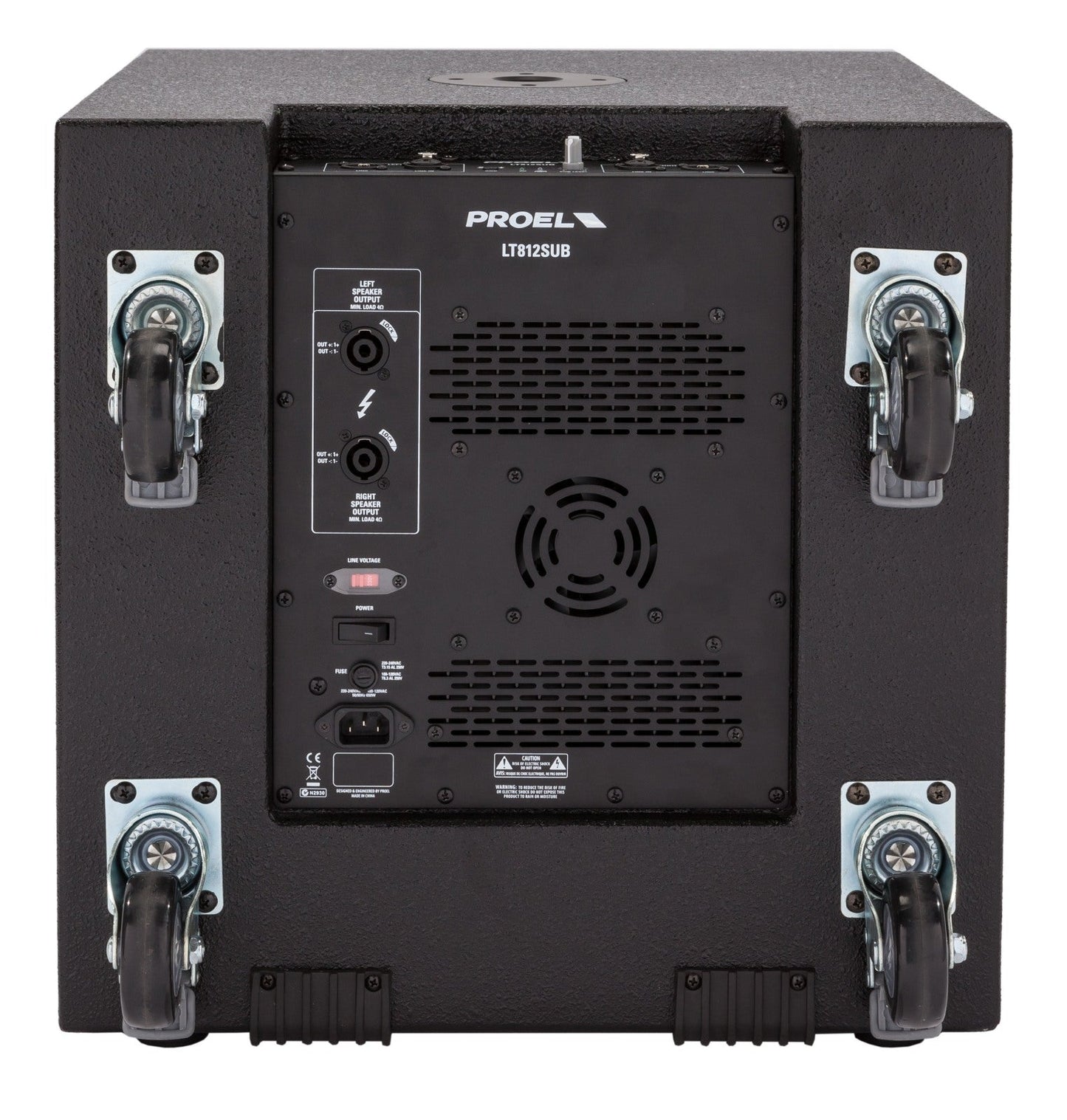 Proel LT812A LITE Series Active 3-Way SAT (8" x 2) + SUB (12" x 1) Loudspeaker System