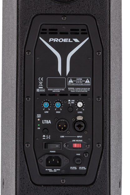 Proel LT8A LITE Series Active 2-Way 8" Loudspeaker