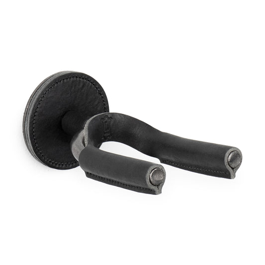 Smoke Forged Guitar Hanger w/ Black Leather