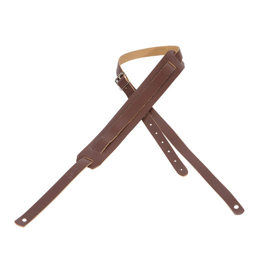 Levy's Leathers - M11-BRN - 3/4" Wide Brown Genuine Leather Guitar Strap