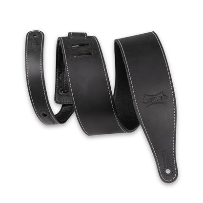 2.5" Pull-Up Butter Leather Guitar Strap - BLK