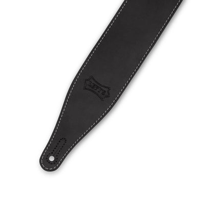 2.5" Pull-Up Butter Leather Guitar Strap - BLK