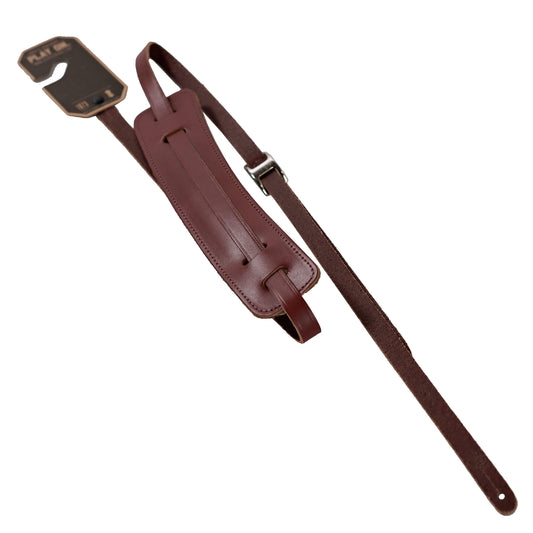 Levy's Leathers - M25-BRN - 5/8" Wide Brown Veg-tan Leather Guitar Strap.
