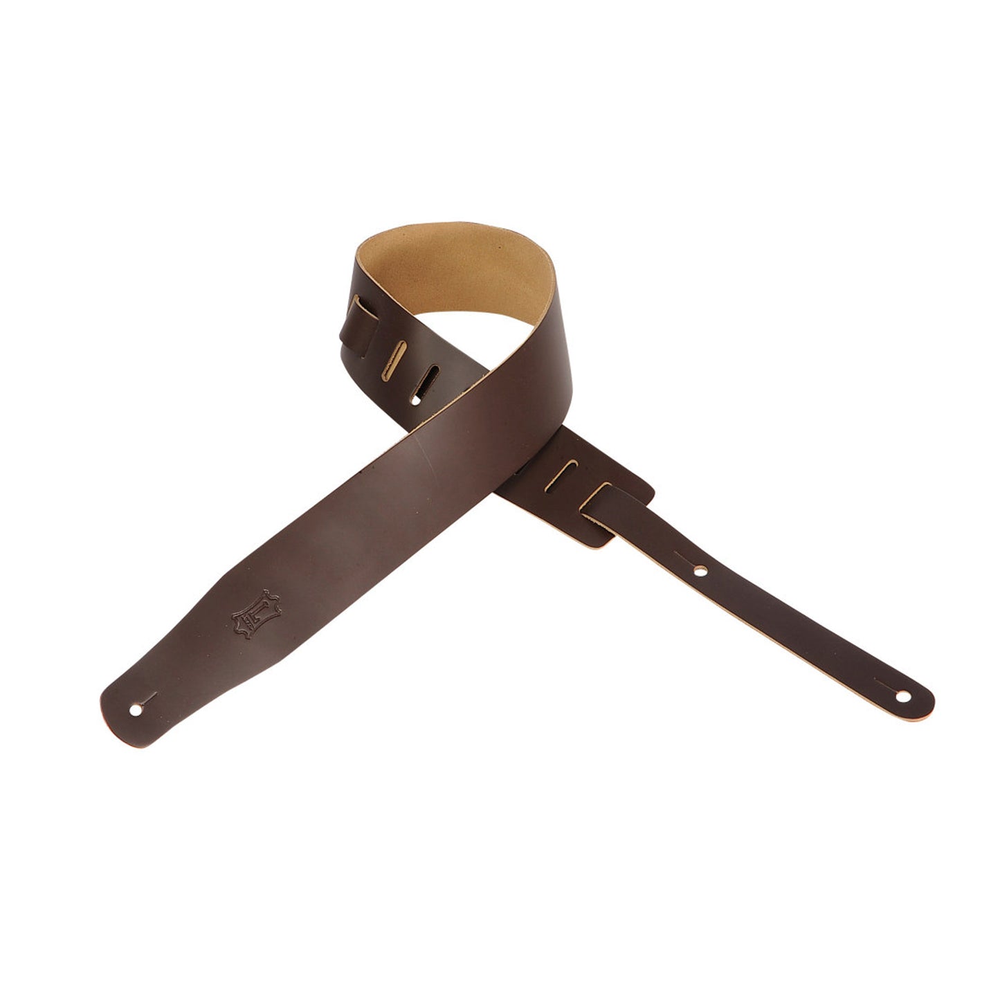 Levy's Leathers - M26-DBR - 2 1/2" Wide Dark-brn Genuine Leather Guitar Strap