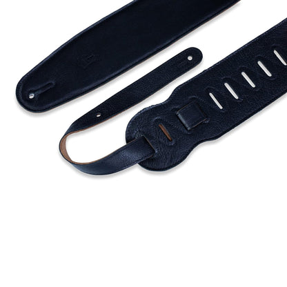 Levy's Leathers - M4GF-BLK - 3 1/2" Wide Black Garment Leather Bass Strap