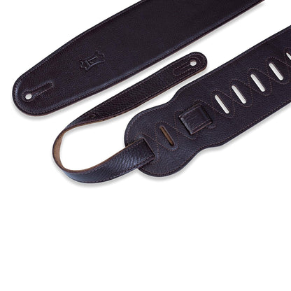 Levy's Leathers - M4GF-DBR - 3 1/2" Wide Dark Brown Garment Leather Bass Strap