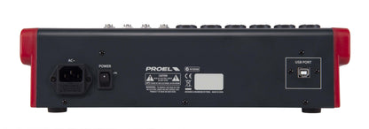 Proel MQ12USB MQ Series 12-Channel Compact Mixer with FX and USB