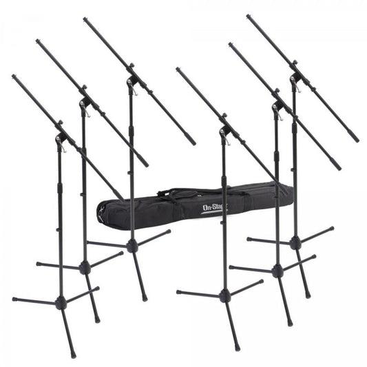 Six Euro Boom Mic Stands with Bag