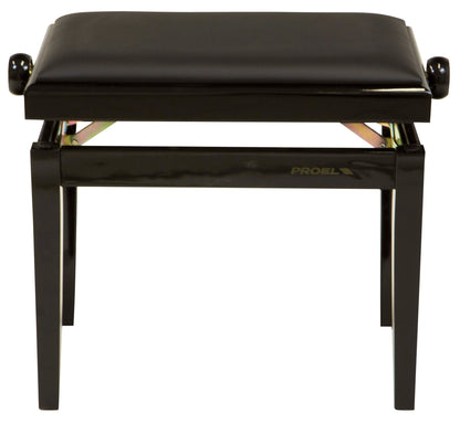 Proel PB90SBBBK Professional Wooden Keyboard Bench in Polished Black