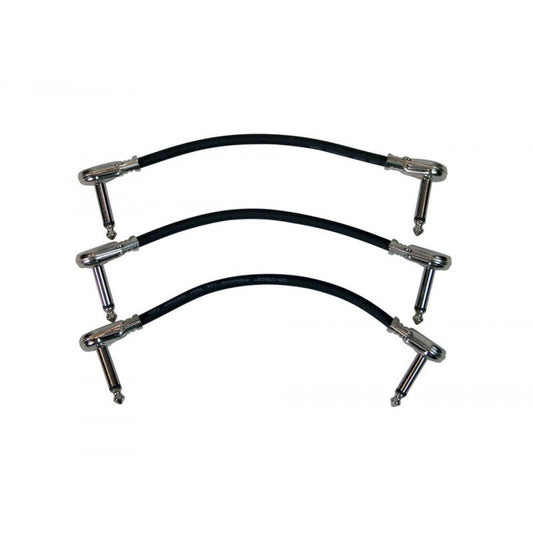 6" Patch Cable w/ Pancake Connectors (Black) - 3 Pack