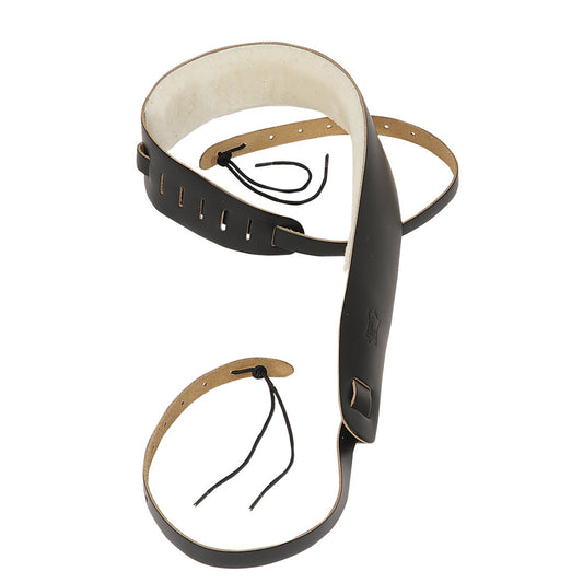 Levy's Leathers - PM14-BLK - 2 1/2" Wide Black Genuine Leather Banjo Strap