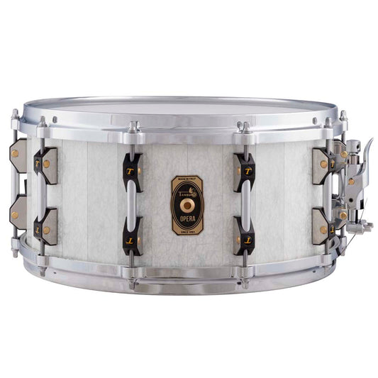 Tamburo OPERA Series Stave-Wood Snare Drum (14" x 6.5") - Fantasy White