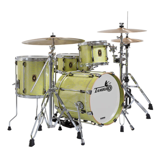 Tamburo UNIKA Series (5-piece wood shell pack with Snare Drum and 22" Bass Drum and 16" Floor Tom) - Fantasy Yellow