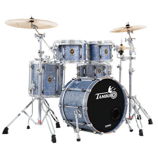 Tamburo UNIKA Series (5-piece wood shell pack with Snare Drum and 22" Bass Drum) - Fantasy Blue