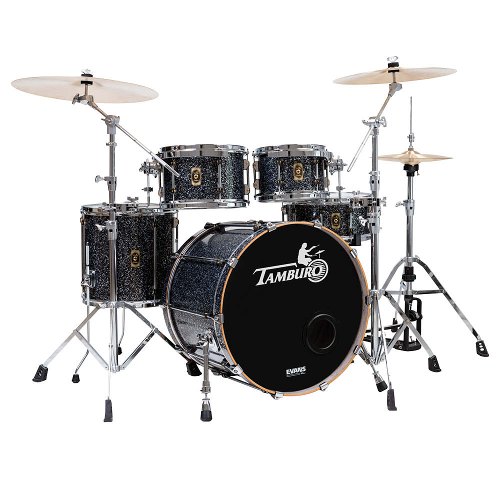 Tamburo UNIKA Series (5-piece wood shell pack with Snare Drum and 20" Bass Drum) - Metallic Black