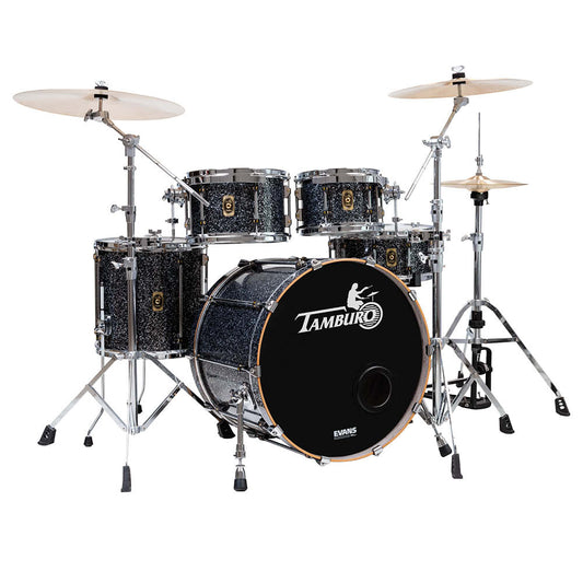 Tamburo UNIKA Series (5-piece wood shell pack with Snare Drum and 22" Bass Drum) - Metallic Black