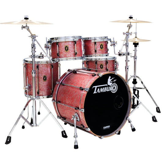 Tamburo UNIKA Series (5-piece wood shell pack with Snare Drum and 22" Bass Drum) - Fantasy Fire