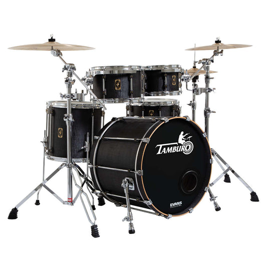 Tamburo UNIKA Series (4-piece wood shell pack with Snare Drum and 16" Bass Drum) - Flamed Black