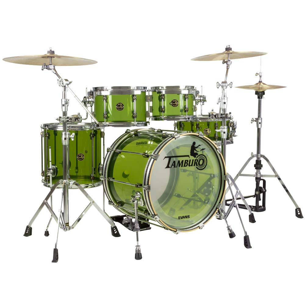 Tamburo VOLUME Series (4-piece seamless-acrylic shell pack with Snare Drum and 16" Bass Drum) - Green