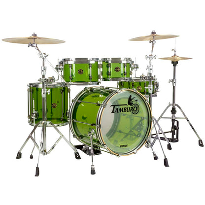 Tamburo VOLUME Series (4-piece seamless-acrylic shell pack with Snare Drum and 16" Bass Drum) - Green