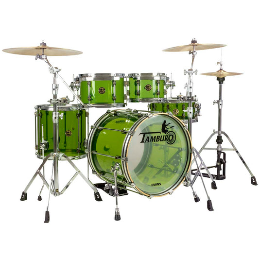 Tamburo VOLUME Series (4-piece seamless-acrylic shell pack with Snare Drum and 16" Bass Drum) - Green