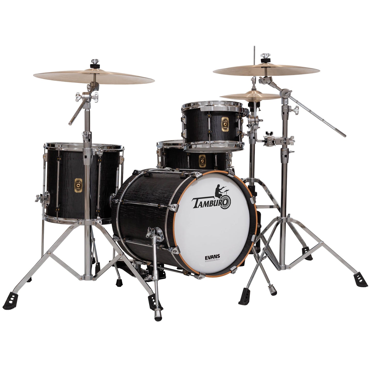 Tamburo UNIKA Series (5-piece wood shell pack with Snare Drum and 22" Bass Drum) - Flamed Black