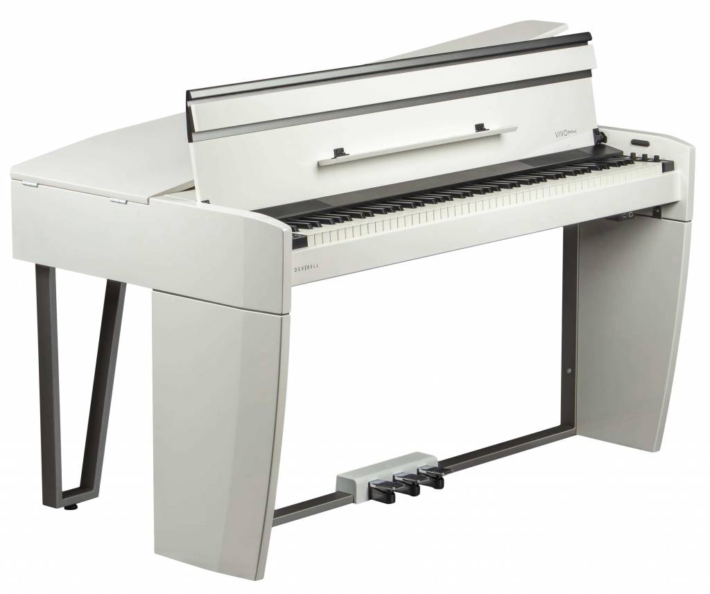 Dexibell VIVOH10MGWHP VIVO H10MG Digital Mini Grand Piano in Polished White