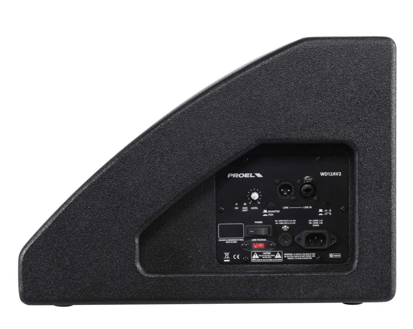 Proel WD12AV2 WEDGE Series Active 2-Way Coaxial 12" Stage Monitor
