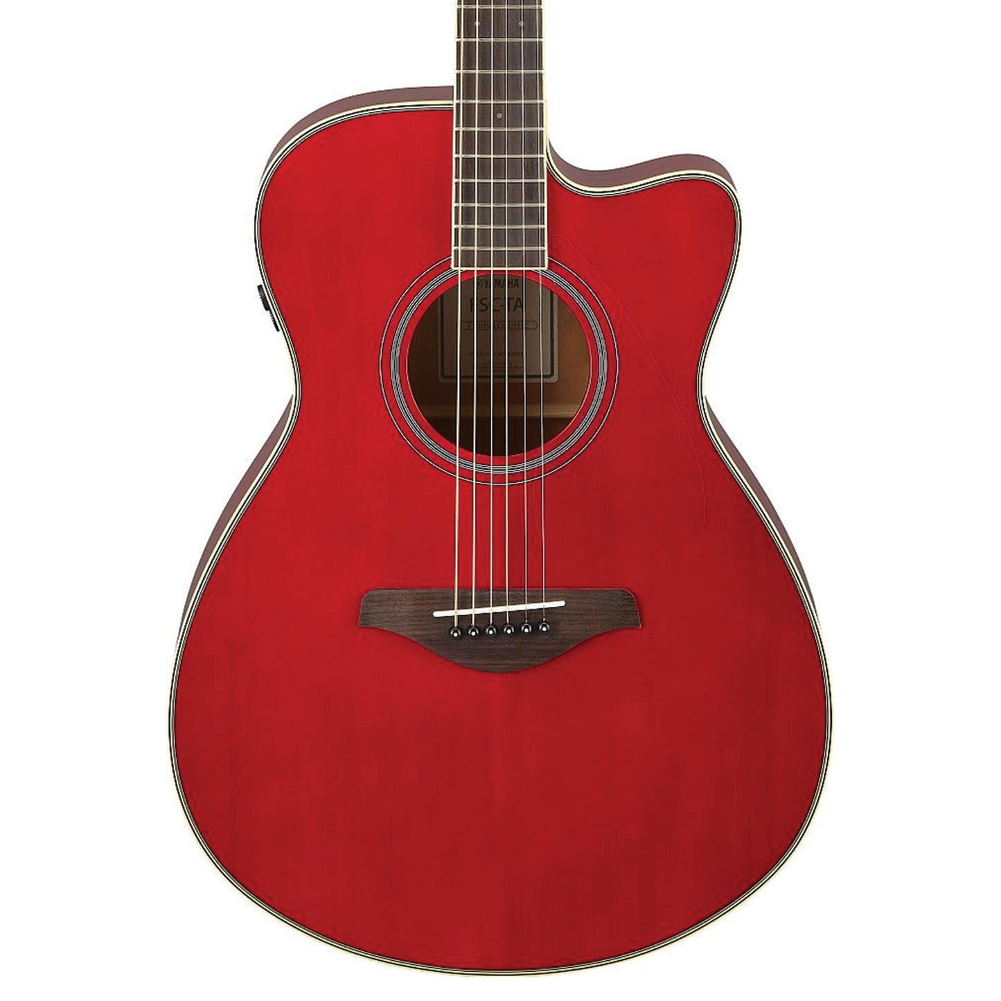 Yamaha FSCTA RR Folk/Concert TransAcoustic Acoustic Electric Guitar - Ruby Red