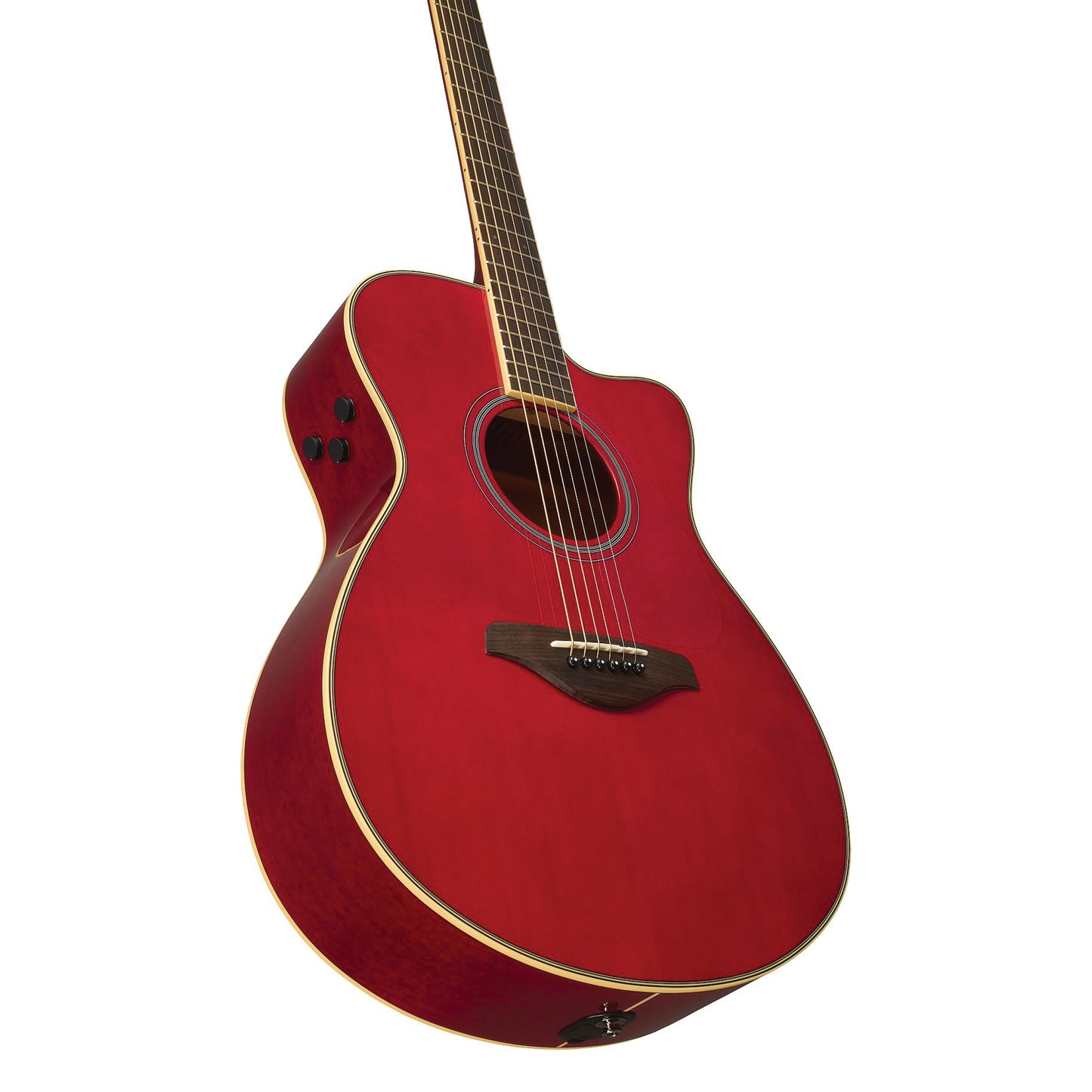 Yamaha FSCTA RR Folk/Concert TransAcoustic Acoustic Electric Guitar - Ruby Red